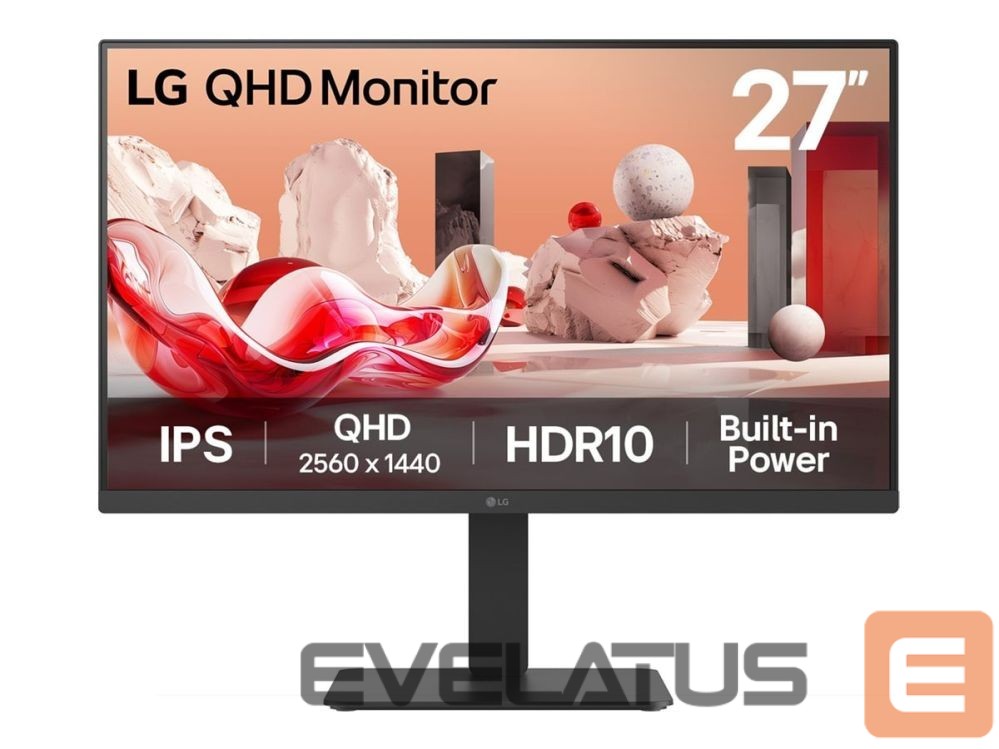 Монитор LG | 27BA54QB-B | 27 " | IPS | QHD | 16:9 | 75 Hz | 5 ms | 2560 x 1440 pixels | 350 cd/m² | HDMI ports quantity 2