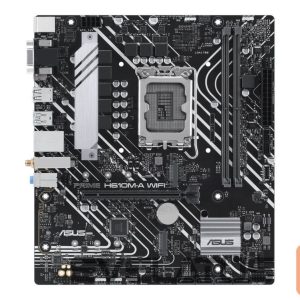 Материнская плата для процессоров Intel Asus  PRIME H610M-A WIFI | Processor family Intel H610 | Processor socket 1 x LGA1700 Socket | 2 DIMM slots - DDR5, non-ECC, unbuffered | Supported hard disk drive interfaces SATA-600, 1 x M.2 | Number of SATA connectors 4 