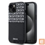 Чехол на заднюю панель DKNY - DKNY PU Leather Repeat Pattern Card Pocket Case for iPhone 14 Black 