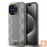 Чехол на заднюю панель DKNY Apple DKNY PU Leather Checkered Pattern Magsafe Case for iPhone 15 Pro Max Beige 
