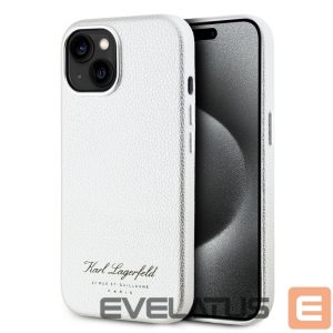 Чехол на заднюю панель Karl Lagerfeld - Karl Lagerfeld Grained PU Hotel RSG Case for iPhone 15 Grey 