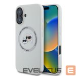Чехол на заднюю панель Karl Lagerfeld - Karl Lagerfeld Liquid Silicone K&CH Heads MagSafe Case for iPhone 16 Beige 