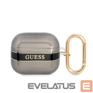 Чехол для наушников Guess Apple Airpods 3 TPU Printed Stripe Case Black