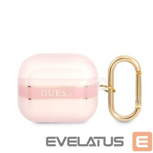 Чехол для наушников Guess Apple Airpods 3 TPU Printed Stripe Case Pink