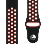 Ремешок Tactical  20mm Double Silicone Watch Band Black Red