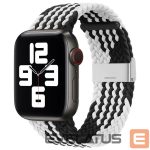 Ремешок iLike Apple Watch 38/40/41mm Braided Fabric Strap Black White