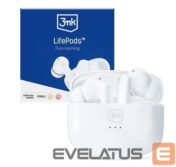 Беспроводные наушники 3MK LifePods Protection Bluetooth 5.3 ANC technology White