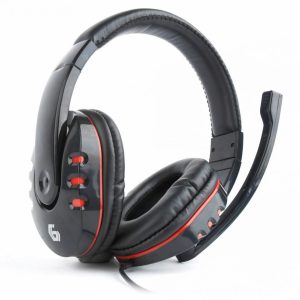 Беспроводные наушники Gembird  Glossy Black, Gaming headset with volume control, Built-in microphone, 3.5 mm 