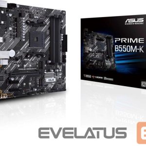 Материнская плата для процессоров Intel Asus  PRIME B550M-K Memory slots 4, Processor family AMD, Micro ATX, DDR4, Processor socket AM4, Chipset AMD B 