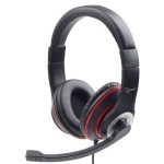 Беспроводные наушники Gembird  Stereo headset, «Los Angeles» + microphone, passive noise canceling Black, 3.5 mm 