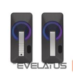 проводные колонки Genesis  Computer Speaker Helium 100BT RGB Gaming Speakers, Bluetooth, Silver/Black 