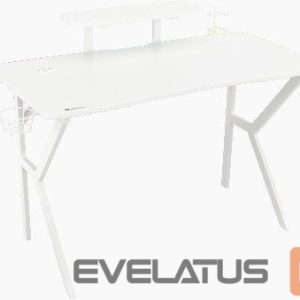 Другой аксессуар для компьютера Genesis  Gaming Desk Holm 320 RGB Headphone holder, Cup holder, Gamepad holder, Monitor shelf, Organizer cables, White 