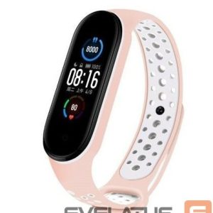 Ремешок iLike  Silicone Wristband Strap for Xiaomi Mi Band 5 Dots Pink White