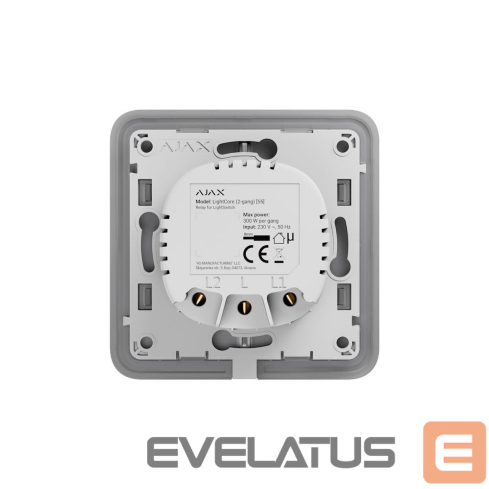 Умное устройство AJAX SMART HOME LIGHTCORE 2GANG/45111 White