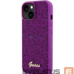 Чехол на заднюю панель Guess Apple iPhone 15 Sequin Script Logo Case Magenta