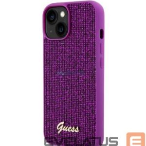 Чехол на заднюю панель Guess Apple iPhone 15 Sequin Script Logo Case Magenta