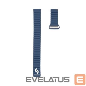 Ремешок Connect  22mm Flat head Leather - Silicone Loop Magnetic Watch Strap (130mm M/L) Midnight Blue