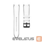 Ремешок Connect  20mm Silicone Patch Leather Watch Strap (130mm M/L) White