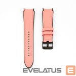 Ремешок Connect  20mm Silicone Patch Leather Watch Strap (130mm M/L) Pink