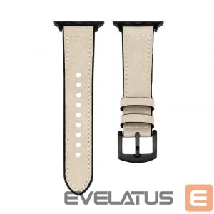 Ремешок Connect  Watch 42/44/45mm Silicone patch Leather Watch Strap (132mm M/L) White