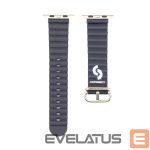 Ремешок Connect  Watch 42/44/45mm Marine leather Watch Strap Navy Blue