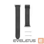 Ремешок Connect  20mm Silicone Leather Watch Straps with Magnetic Black