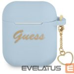 Чехол для наушников Guess - AirPods 1/2 cover Silicone Charm Heart Collection Blue