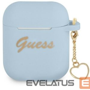Чехол для наушников Guess - AirPods 1/2 cover Silicone Charm Heart Collection Blue