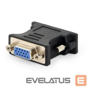 Переходник Gembird  Adapter DVI-A male to VGA 15-pin HD (3 rows) female, black 