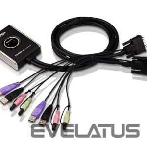 Сервер - Прочие аксессуары Aten  2-Port USB DVI/Audio Cable KVM Switch with Remote Port Selector 