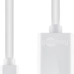 Переходник Goobay  Mini DisplayPort/HDMI adapter cable 1.1 51729 White,  HDMI female (Type A),  Mini DisplayPort male 