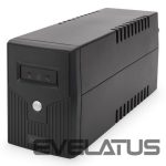 Серверы Digitus  Line-Interactive UPS DN-170063, 600VA, 360W, 1x 12V/7Ah battery, 2x CEE 7/7 outlet, 2x RJ-11, 1x USB 2.0 type B, LED, Simulated Sine Wave, 298x101x142mm, 4.35kg 