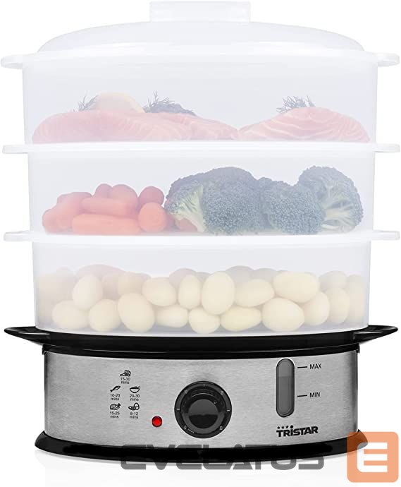 Другая малая бытовая техника Tristar Food Steamer VS-3914 Silver, 1200 W, Capacity 11 L, Number of baskets 3