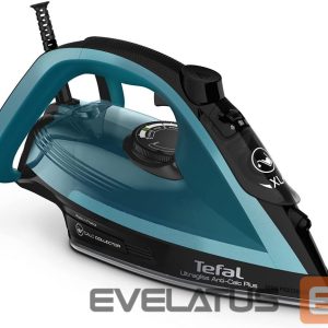 Утюг TEFAL  FV6832E0 Steam Iron, 2800 W, Water tank capacity 270 ml, Continuous steam 50 g/min, Steam boost performance 260 g/min, Black/Blue 