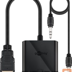 Переходник Goobay  HDMI/VGA adapter, nickel plated 68793 Black 