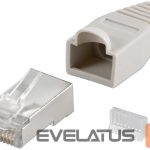 Переходник Goobay  68746  RJ45 plug, CAT 5e STP shielded with strain-relief boot, grey 