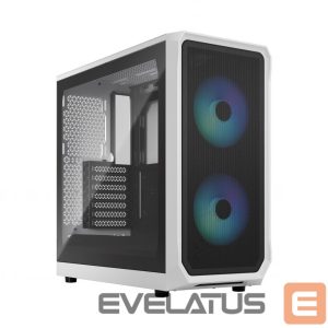Корпус для компьютера Fractal Design  Focus 2 RGB White TG Clear Tint, Midi Tower, Power supply included No 
