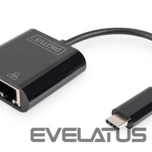 Роутер Digitus  USB-Type-C Gigabit Ethernet Adapter + PD with power delivery function DN-3027	 Black 