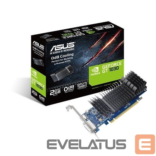 Графическая карта / Видеокарты Asus GT1030-SL-2G-BRK NVIDIA, 2 GB, GeForce GT 1030, GDDR5, PCI Express 3.0, Processor frequency 1506 MHz, DVI-D ports quantity 1, HDMI ports quantity 1, Memory clock speed 6008 MHz