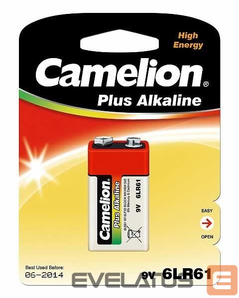 Другой аксессуар для компьютера Camelion 6LF22-BP1 9V/6LR61, Plus Alkaline 6LR61, 1 pc(s)