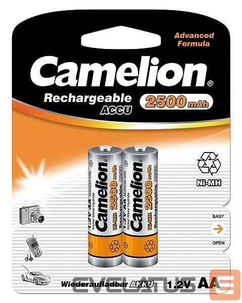 Другой аксессуар для компьютера Camelion AA/HR6, 2500 mAh, Rechargeable Batteries Ni-MH, 2 pc(s)