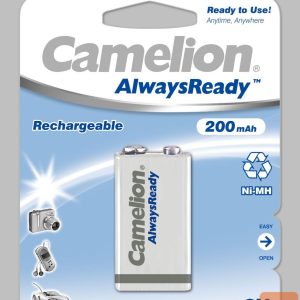 Другой аксессуар для компьютера Camelion  9V/6HR61, 200 mAh, AlwaysReady Rechargeable Batteries Ni-MH, 1 pc(s) 