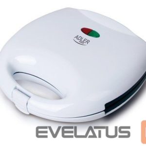 Тостер Adler  Sandwich maker AD 301 750  W, Number of plates 1, Number of pastry 2, White 