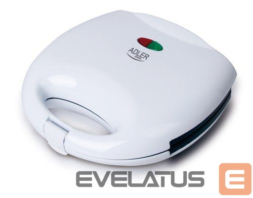 Тостер Adler Sandwich maker AD 301 750 W, Number of plates 1, Number of pastry 2, White