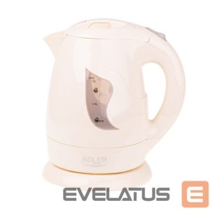 Чайник Adler  Kettle AD 08 b Standard, Plastic, Beige, 850 W, 360° rotational base, 1 L 