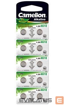 Другой аксессуар для компьютера Camelion AG10/LR54/LR1131/389, Alkaline Buttoncell, 10 pc(s)
