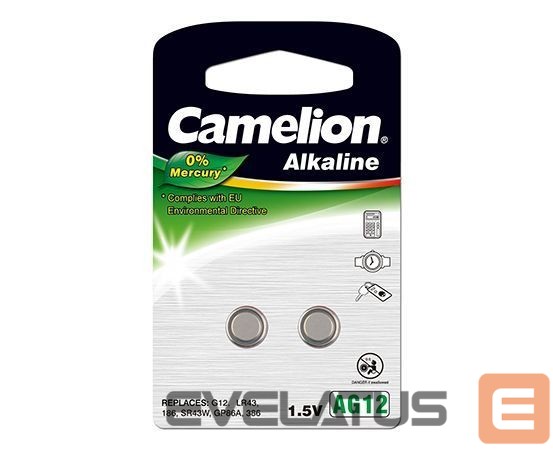 Другой аксессуар для компьютера Camelion AG12/LR43/LR1142/386, Alkaline Buttoncell, 2 pc(s)