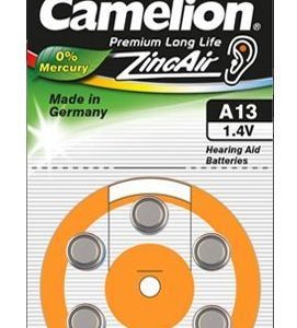 Другой аксессуар для компьютера Camelion  A13/DA13/ZL13, Zinc air cells, 6 pc(s) 