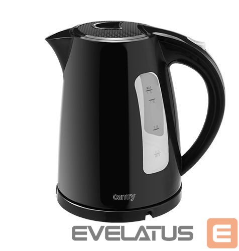 Чайник Camry Kettle CR 1255 Standard, Plastic, Black, 2200 W, 360° rotational base, 1.7 L