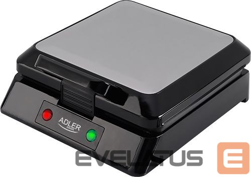 Тостер Adler Waffle maker AD 3036 1500 W, Number of pastry 4, Belgium, Black